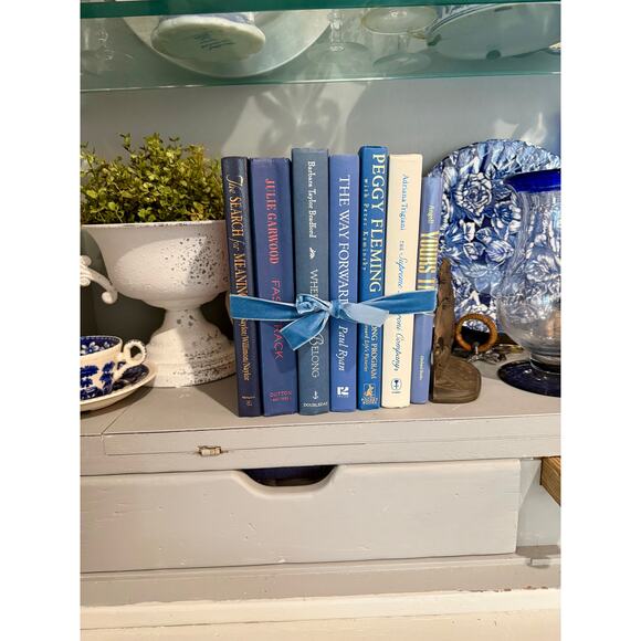 Vintage ombré effect blue Decorative Book collection - Picture 2 of 11